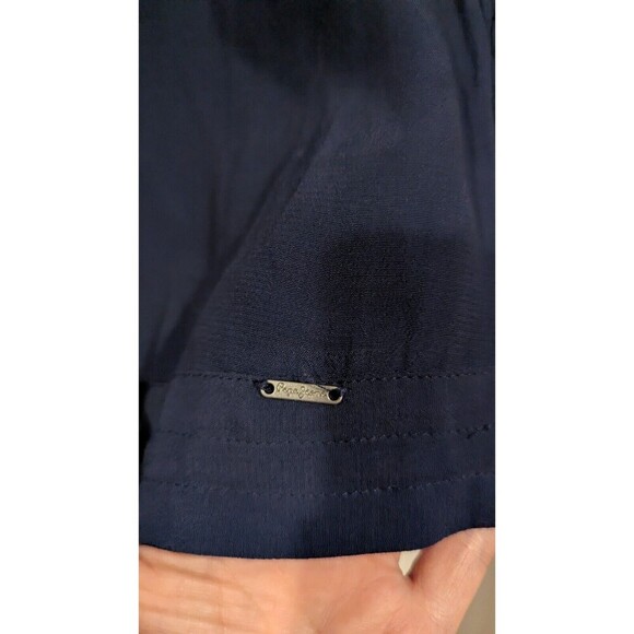 Pepe jeans XS blue drawstring tee‎ sheer flutter sleeves pretty detail Soft Girl - Picture 4 of 6